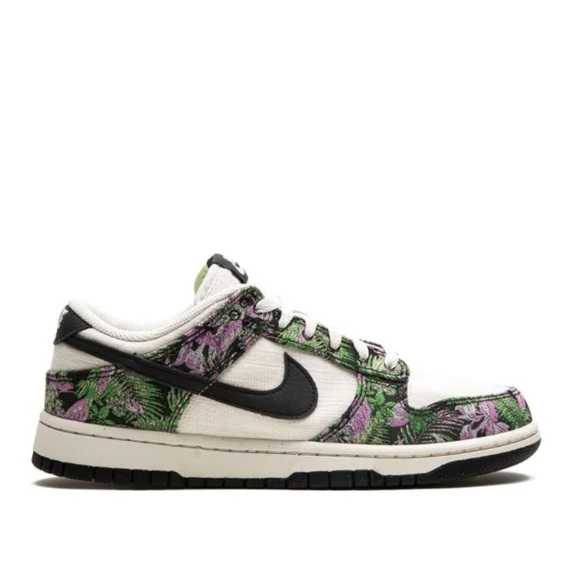 Nike Dunk Low Next Nature Floral Tapestry Sneakers-Size 5.5 - Picture 1 of 11